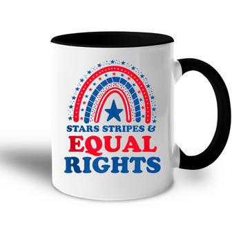 Pro Choice Boho Rainbow Feminist Stars Stripes Equal Rights Accent Mug - Seseable