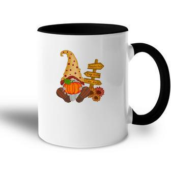 Pumpkin Patch Hay Rides Corn Maze Fall Gnomes Accent Mug - Seseable