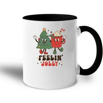 Retro Christmas Feeling Jolly V2 Accent Mug - Seseable