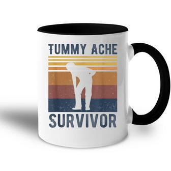 Retro Tummy Ache Survivor Vintage Stomachache Ibs Funny Accent Mug - Thegiftio UK