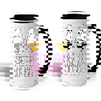 Save The Boobees Boo Bees Breast Cancer Halloween Women Accent Mug - Thegiftio