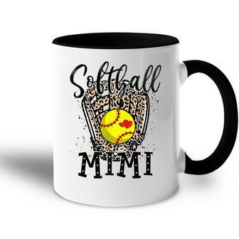 Softball Mimi Leopard Game Day Softball Lover Mothers Day Accent Mug - Thegiftio UK