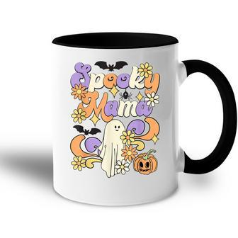 Spooky Mama Floral Ghost Boo Mom And Babe Matching Halloween Accent Mug - Seseable