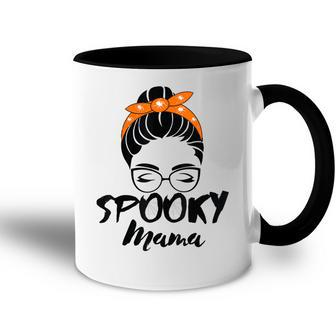 Spooky Mama Humor Mom Halloween Party 2021 For Mother Accent Mug - Seseable