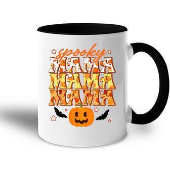 Spooky Mama Spooky Season Funny Halloween Mom Mommy Gifts Accent Mug - Seseable