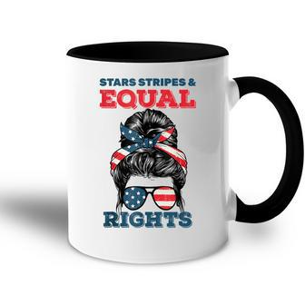 Stars Stripes And Equal Rights 4Th Of July Womens Rights V2 Accent Mug - Seseable