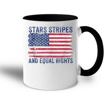 Stars Stripes And Equal Rights 4Th Of July Womens Rights V2 Accent Mug - Seseable