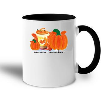 Sweater Weather Pumpkin Pie Fall Season Accent Mug - Seseable
