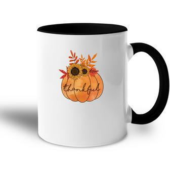 Thankful Pumpkin Gift Fall Season Accent Mug - Seseable