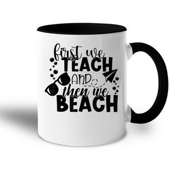 The Beach Teacher Off Duty On Break Summer Holidays Womens Accent Mug - Thegiftio UK