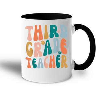 Third Grade Teacher Retro Groovy Design 3Rd Grade Teaching Accent Mug - Thegiftio UK
