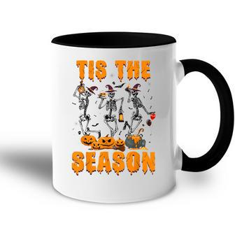 Tis The Season Pumpkin Spice Funny Fall Vibes Autumn Retro Accent Mug - Thegiftio UK