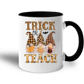 Trick Or Teach Cute Halloween Teacher Men Women Accent Mug - Thegiftio UK