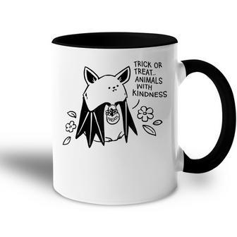 Trick Or Treat Animals With Kindness Bat Halloween Costume Accent Mug - Seseable
