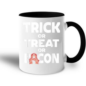 Trick Or Treat Or Bacon Halloween Haunted Party Accent Mug - Seseable