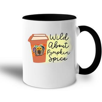 Wild About Pumpkin Spice Coffee Fall Season Accent Mug - Seseable