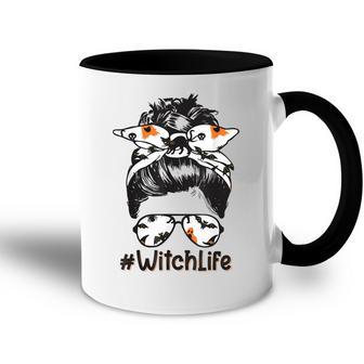 Witch-Life Halloween Messy Bun Witchlife Bandana Women Girl Accent Mug - Seseable