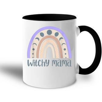 Witchy Mama Rainbow Witch Vibes Halloween Manifesting Accent Mug - Seseable