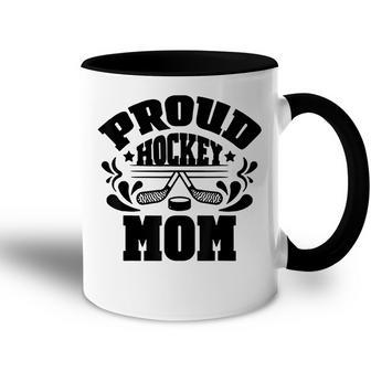 Womens Hockey Mom Leopard Print Cheetah Ice Hockey Proud Mom Accent Mug - Thegiftio UK
