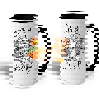 Womens Just A Girl Who Loves Fall Pumpin Spice Latte Autumn Accent Mug - Thegiftio