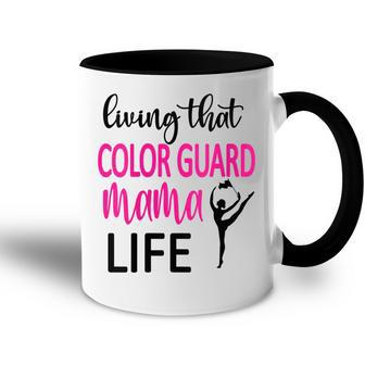 Womens Living That Color Guard Mama Life Color Guard Mom Accent Mug - Thegiftio UK