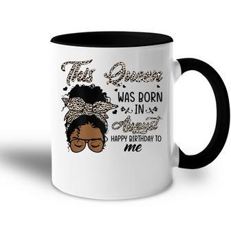 Womens Queen Was Born In August Black Girl Birthday Mothers Day Accent Mug - Thegiftio UK