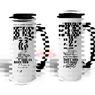 Womens Retired 2022 Not My Problem Anymore Vintage Retirement 2022 Accent Mug - Thegiftio UK