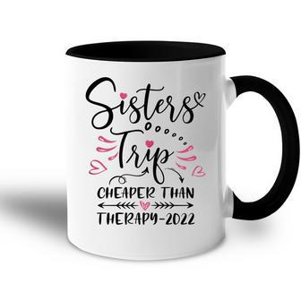Womens Sisters Road Trip 2022 Weekend Family Vacation Girls Trip Accent Mug - Thegiftio UK