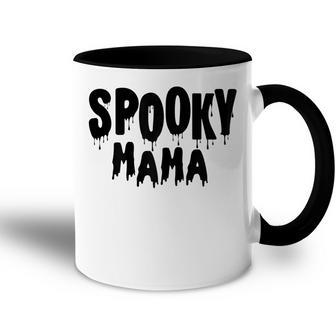 Womens Spooky Mama Mom Fun Scary Pumpkin Halloween Costume Boo Fall Accent Mug - Seseable