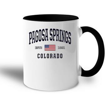 Womens Usa Flag Stars &Amp Stripes Pagosa Springs Colorado Accent Mug | Mazezy