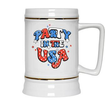 Party In The Usa  4Th Of July Usa Patriotic America  Ceramic Beer Stein