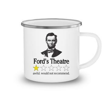 Abraham Lincoln Fords Theatre Awful Would Not Recommend Camping Mug - Thegiftio UK