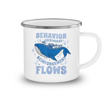 Behavior Goes Where Reinforcement Flows Behavior Analyst Camping Mug - Thegiftio UK