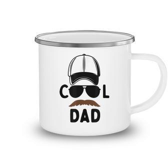 Cool Mustache Dad Camping Mug - Thegiftio UK