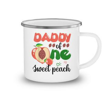 Daddy Of The One Sweet Peach Cute Family 1St Birthday Camping Mug - Thegiftio UK