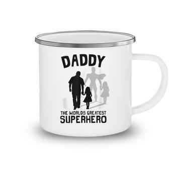 Daddy The Worlds Greatest Superhero Fathers Day Camping Mug - Thegiftio UK