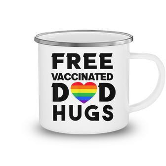 Gay Pride Free Vaccinated Dad Hugs Lgbt Lesbian Camping Mug - Thegiftio UK