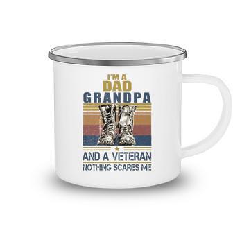 I Am A Dad Grandpa Veteran V2 Camping Mug - Monsterry DE