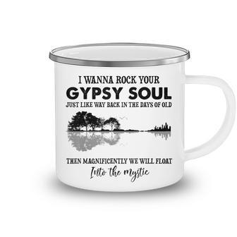 Lake Shadow I Wanna Rock Your Gypsy Soul Into The Mystic Camping Mug - Thegiftio UK