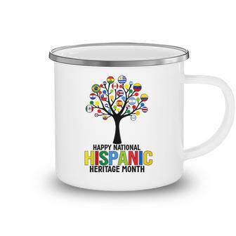 National Hispanic Heritage Month Flag Tree Latino Countries Camping Mug - Thegiftio UK