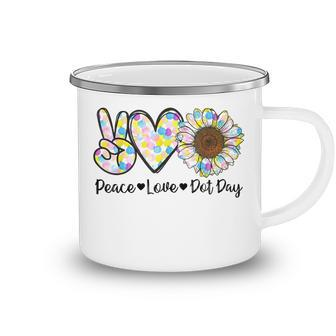 Peace Love International Dot Day Happy Dot Day Colorful  Camping Mug