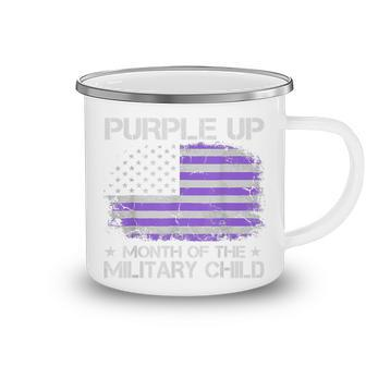 Purple Up Month Of The Military Child Flag Camping Mug - Thegiftio