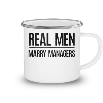 Real Men Marry Managers | Manager Husband Camping Mug - Thegiftio UK