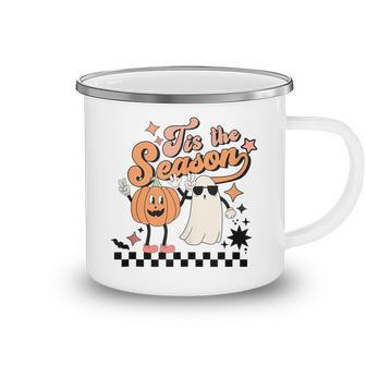 Retro Tis The Season Pumpkin And Ghost Halloween Party Camping Mug - Thegiftio UK