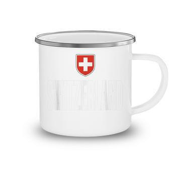 Swiss Flag Switzerland Souvenir Schweiz Gift Suisse Svizzera Camping Mug - Thegiftio UK