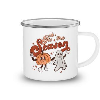 Tis The Season To Be Spooky Fall Pumpkin Halloween Costume Camping Mug - Thegiftio UK