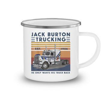 Trucker Vintage Trucking He Only Want His Truck Back T Camping Mug - Thegiftio UK