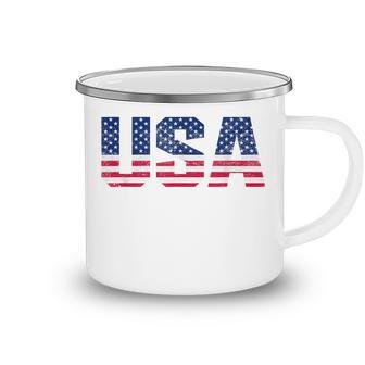 Usa Flag Patriotic 4Th Of July America Camping Mug - Thegiftio UK