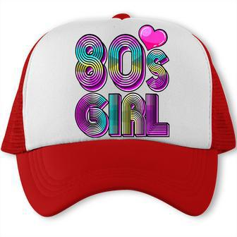 80S Girl Birthday Party Costume Retro Vintage Gift Women V2 Trucker Cap | Seseable UK
