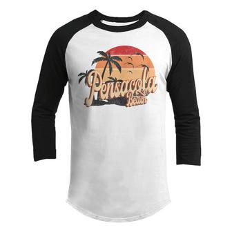 Pensacola Beach Florida Us Beach Summer Sun Vintage Retro 70  Youth Raglan Shirt